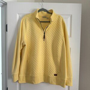 LL Bean Women's Quilted Quarter-zip pullover sweatshirt